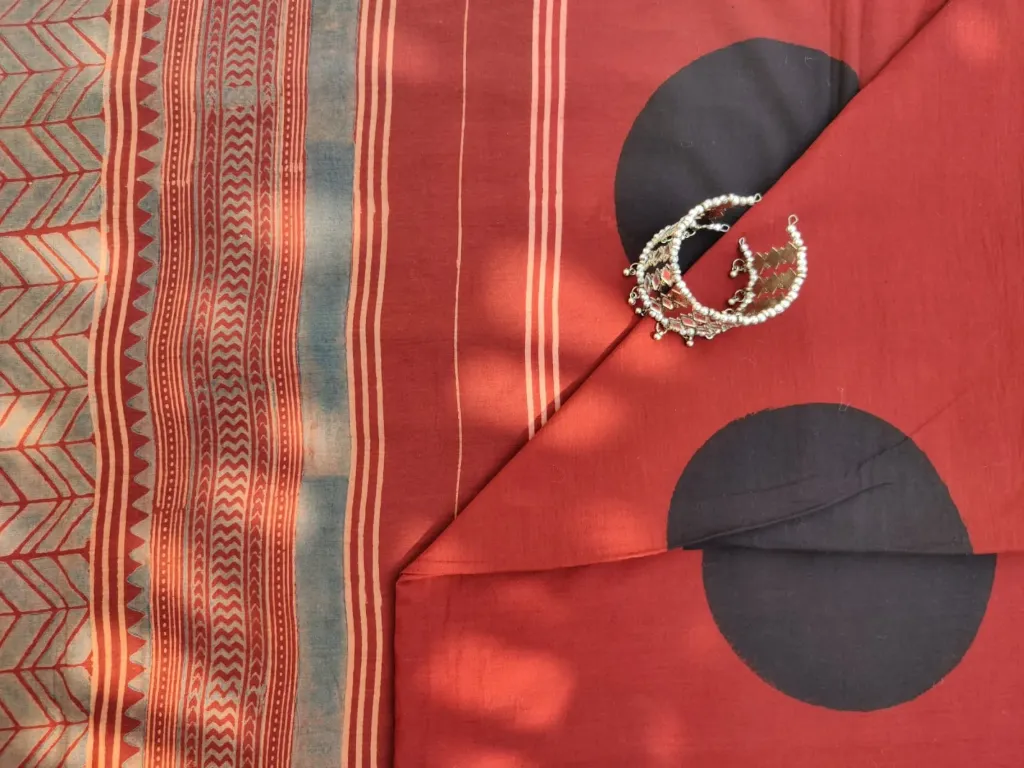 Pure Cotton- Red Ajrakh Block Print