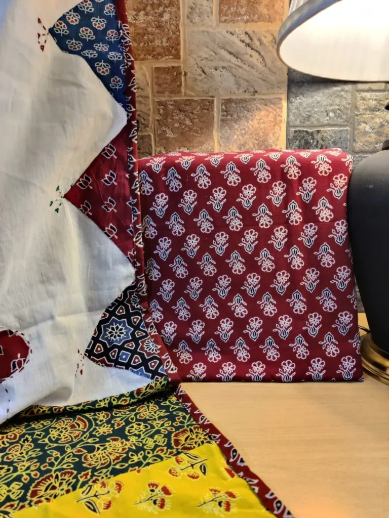 Pure Soft Cotton - Dark Red Ajrakh & Mirror 2 Piece