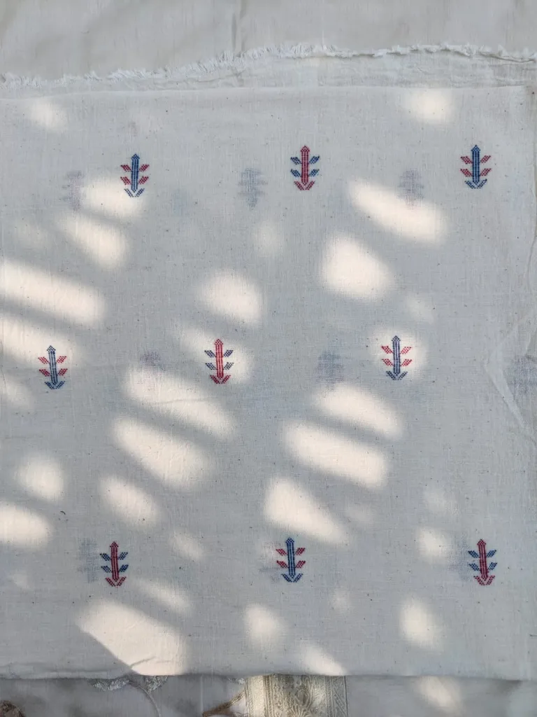 Kala Cotton with Tree Motif Fabric